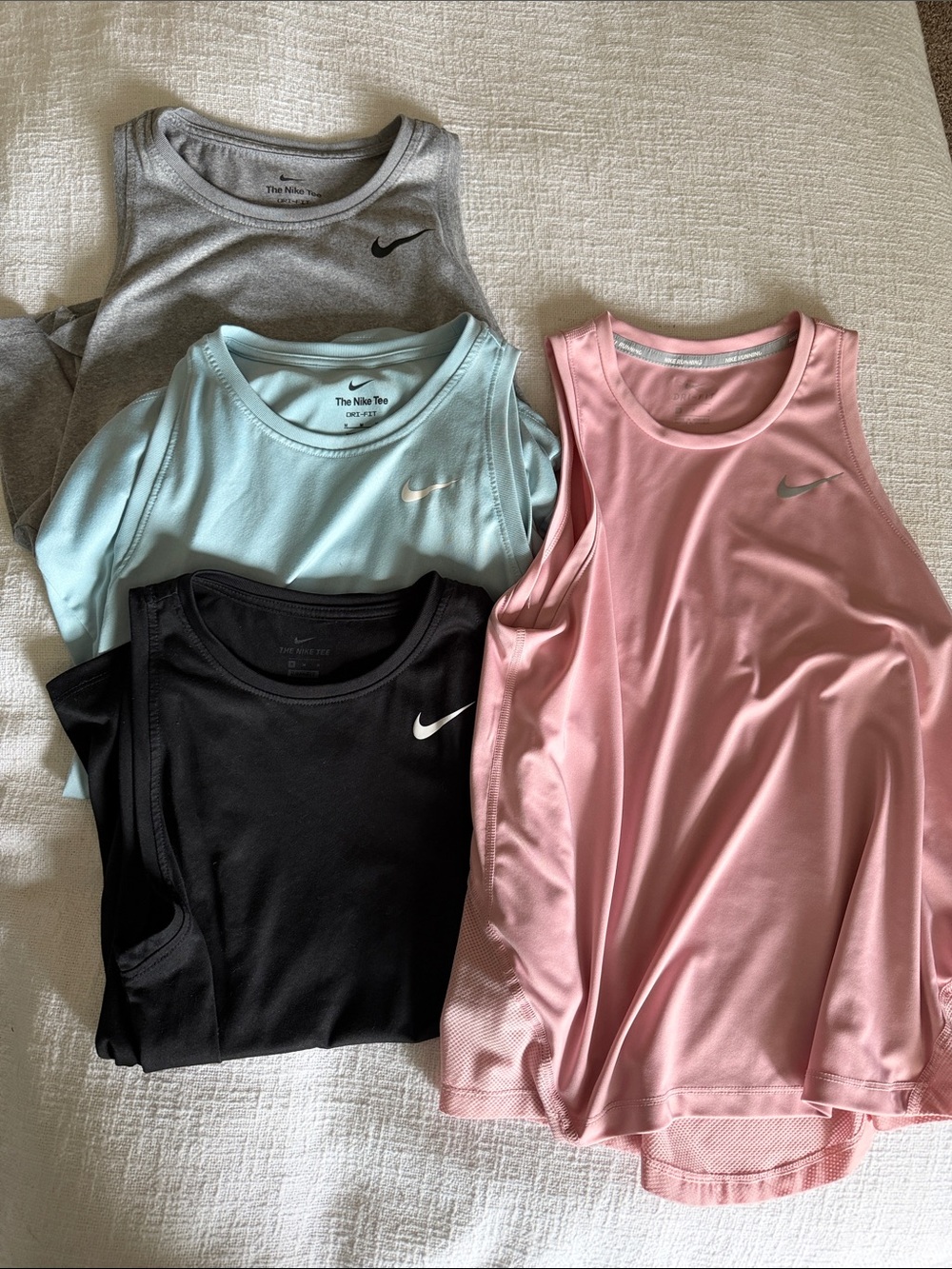 Nike Women’s Tank Top Bundle — Pink, Black, Gray & Light Blue